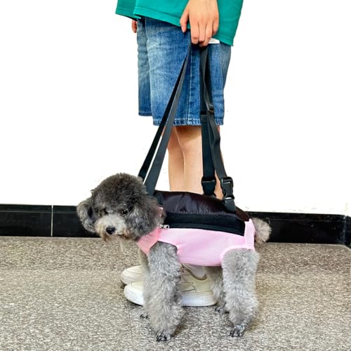 Dog Carrier Backpack, Breathable Mesh Chest Carrier for Small Dogs - color: pink, size: 10.4"L x 0.6"W x 14.7"H