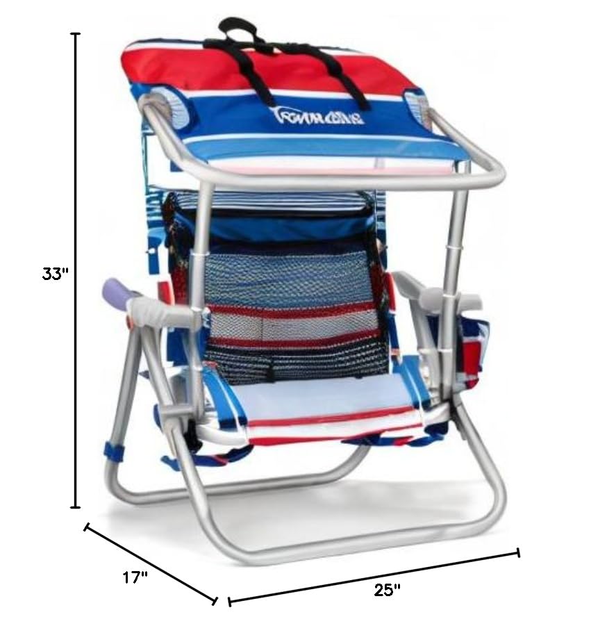 Homevative Cooler+ Folding Backpack Beach Chair with 5 Positions, Towel bar, XL Cooler Pouch, Storage Net, Cup and Phone Holder, Fireworks, 2 Pack - color: Fireworks