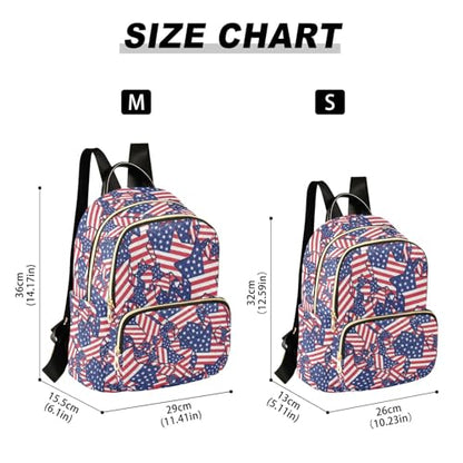 susiyo Usa Flag America Stars 4th Of July Backpack for Women 2026 Independence Liberty 10L Bag Vibrant Freedom Ladies Backpacks Travel Casual Daypack - color: Navy, size: Small