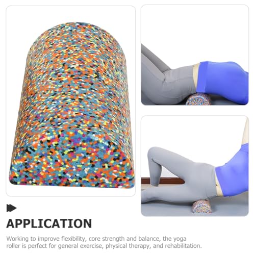 DOITOOL Semicircle Yoga Half Foam Roller 30x15cm for Muscle Massage and Physical Therapy Core Exercise Balance Trainer