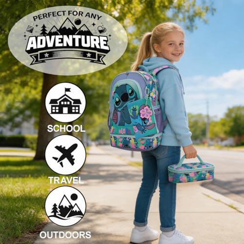 BIOWORLD Womens Kid Lilo & Stitch Backpack Set (Little Kid/Big Kid) Purple Onesize - color: Set Lilo & Stitch Purple, size: 16 Inches
