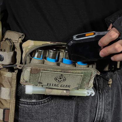 PETAC GEAR Tactical Molle Admin Pouch, Small Organizer Pocket for Tactical Vest/EDC Gun Belt/molle Platform. - color: MC