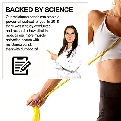 Resistance Band for Working Out | Super Exercise Bands 8,16,24 Yard Bulk Rolls |10 Strengths in Light Medium and Heavy Resistance Bands | Latex Free Workout Bands Including App and e-Book - size: 24 Yards, style: Beginner Level 1
