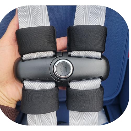 Universal Child Car Seat Chest Harness Clip Universal Safer Belt Clip Buckle Lock Stroller Chest Clip Adjustable Guard for Baby and Kids (Black Chest Buckle Set) - color: Black chest buckle set