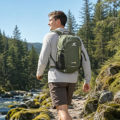 SKYSPER Small Hiking Backpack, 20L Lightweight Travel Backpacks Hiking Daypack for Women Men - color: Lantc20-armygreen, size: 20l