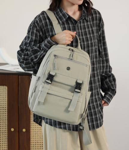 Backpack Purse for Women Small Backpack Nylon Travel Backpack - color: Light Grey