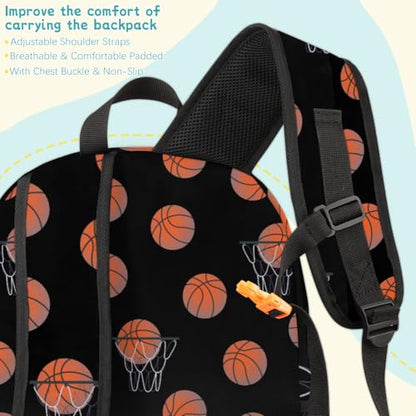 Basketball Laptop Backpack for Women Men, Black Work Travel Computer Backpacks, 18.3 Inch Large Computer Nurse Teacher Bags Casual Daypack - color: Multicolor 12