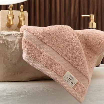 SOFE H&L | Olea Luxury Turkish Cotton Hand Towels Set of 4 Blush | Premium, Soft, Durable, Absorbent | Hotel Quality Plush Towels and Thick Towel Sets - color: Blush, size: Set of 4 (4 Hand Towels)
