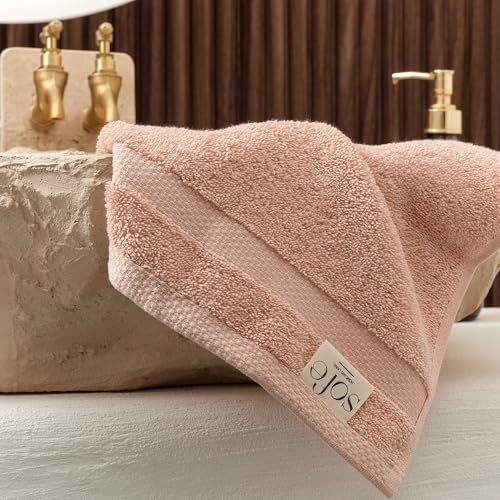 SOFE H&L | Olea Luxury Turkish Cotton Bath Towel Set of 1 : 1 Jumbo Bath Towel Blush | Premium, Soft, Durable, Absorbent | XL Bath Towels Oversized - color: Blush, size: Set of 1 (1 Jumbo Bath Towel)