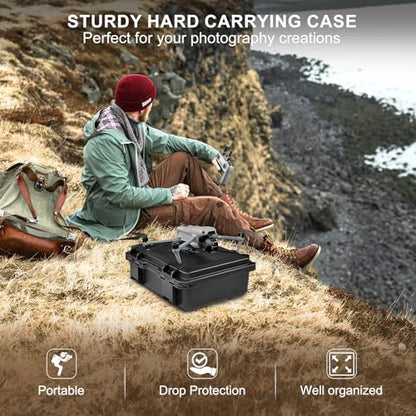Lekufee Waterproof Hard Carrying Case for DJI Air 3S, Air 3 Drone, Fly More Combo, Battery, DJI RC Pro 2,RC 2,RC N3/N2, and Accessories(Case Only)