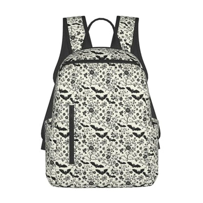 Laptop Backpack Goth Bat, Cushioned Back Panel, Front Zip, for Daily Commute & Outdoors - color: Picture (49)