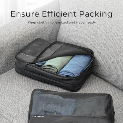Briggs & Riley Travel Essentials Carry-On Compression Packing Cube Set - color: Navy, size: Carry-On