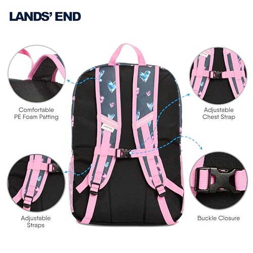 Lands' End Unisex Kids Large ClassMate Lightweight Durable Elementary School Backpack, Hot Pink - color: Hot Pink