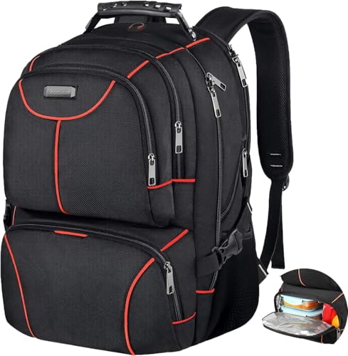 VECKUSON Lunch Bag Backpack, Insulated Cooler Lunch Box Backpack, Extra Large Travel 17.3 inch Laptop Backpack TSA Friendly RFID Computer Backpack for Women Men,Orange - color: Orange-rfid-1