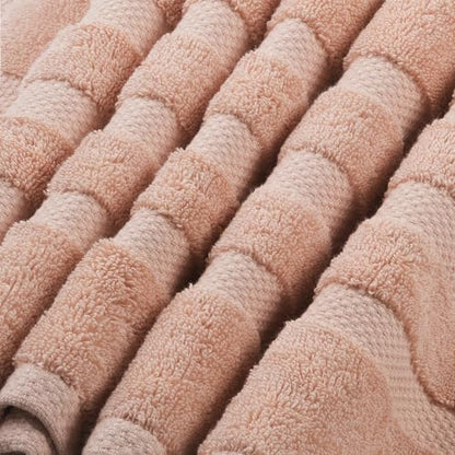 SOFE H&L | Olea Luxury Cotton Turkish Bath Towels Set of 4 Blush | Premium, Soft, Durable, Absorbent | Hotel Quality Plush Towels and Thick Towel Sets - color: Blush, size: Set of 4 - Bath Towel