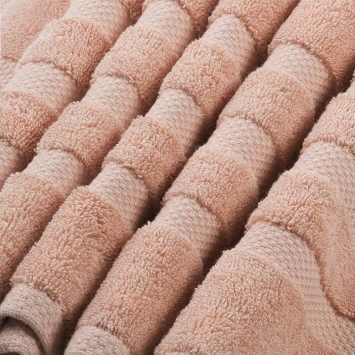 SOFE H&L | Olea Luxury Turkish Cotton Bath Towel Set of 1 : 1 Jumbo Bath Towel Blush | Premium, Soft, Durable, Absorbent | XL Bath Towels Oversized - color: Blush, size: Set of 1 (1 Jumbo Bath Towel)