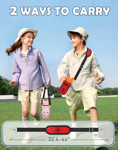 Miss Adola Water Bottle Carrier with Strap - Insulated Kids Water Bottle Holder for Boys Girls Bottle Bag for 10-18Oz - color: Red Eyes