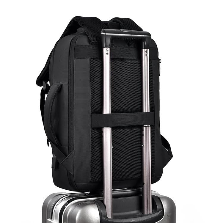 17/15.6" Business laptop backpack, PU Travel backpack,carry on backpack, Expandable laptop backpack Women Men,college backpack (02#updated, Green) - color: 02#green, style: 02#updated