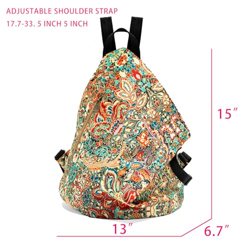 Black Butterfly Boho Backpack Purse for Women, Lightweight Fabric Daypack with Top Handle for Travel & Casual Daily Use - color: 01-yellow