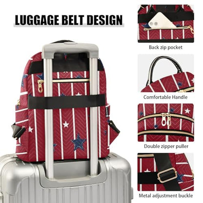 susiyo USA 250 Freedom Backpack for Women Red Navy 14L Bag Modern Ladies Backpacks Travel Casual Daypack - color: Blue Red Navy, size: Medium