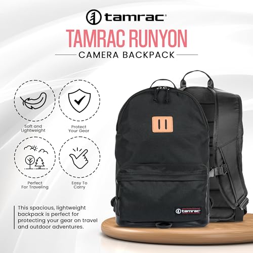Tamrac Runyon Camera Backpack for Photographers, DSLR Camera Bag with Laptop Compartment, Professional Photography Backpack, Travel Camera Carrying Case with Customizable Protective Dividers - style: Runyon