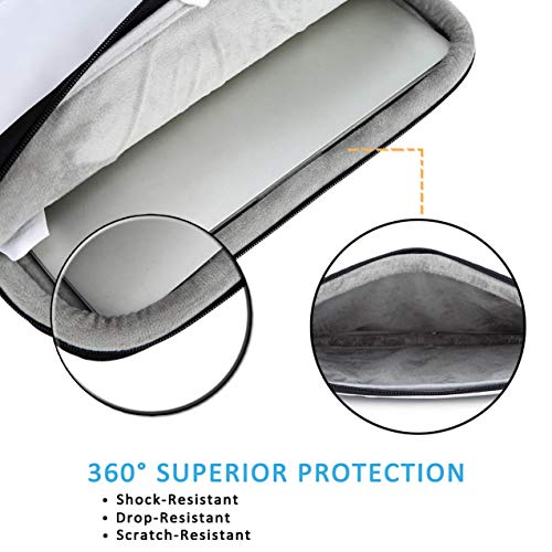 Laptop Sleeve Bag Compatible with 13.3 inch MacBook Pro,MacBook Air,Surface Book,14 inch HP Laptop,Water-resistant Shock-resistant Protective Laptop Bag-Light Grey - color: Grey, size: 13 inch-14 inch