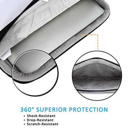 Laptop Sleeve Bag Compatible with 13.3 inch MacBook Pro,MacBook Air,Surface Book,14 inch HP Laptop,Water-resistant Shock-resistant Protective Laptop Bag-Light Grey - color: Grey, size: 13 inch-14 inch