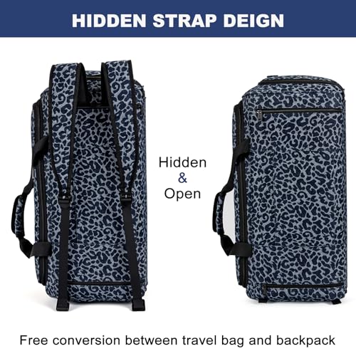 Convertible Garment Bags for Travel - Carry on Garment Duffle Bag with Backpack Straps for Men Women, 4 in 1 Large Travel Duffel Bags with Shoes Compartment Hanging Suit Dress Weekender Bag 3pcs Set - color: D4-Blue