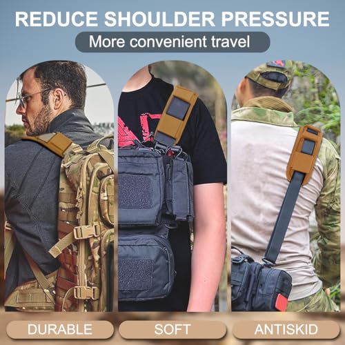 ZINZ 2-Pack Universal Shoulder Pad with Ultra Thick Cushion for Bag Luggage Bag Crossbody, Plus Long & Anti-Slip & Breathable,Khaki - color: Khaki