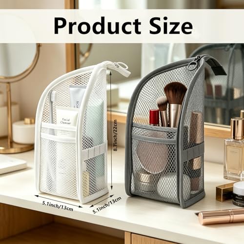 2 Pack Standing Toiletry Bag, Portable Lightweight Travel Toiletry Bag, Leakproof Travel Organizer Pouch for Bathroom, Gym, Business Trip,Family Travel