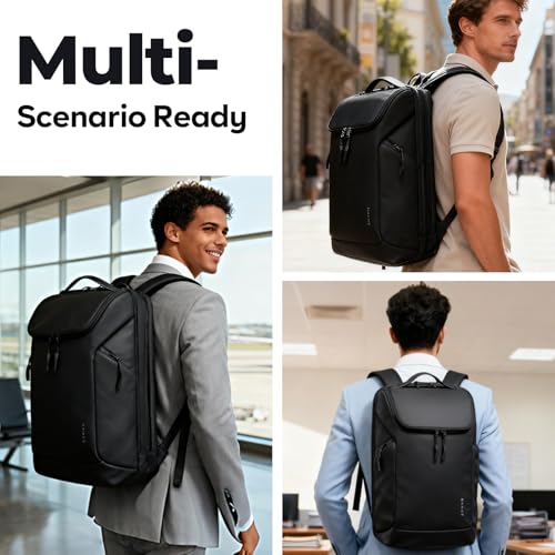 BANGE Laptop backpack with 15.7 inch laptop compartment fit for overnight and commute for men and women - color: Black