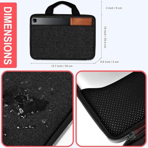 Hseok Laptop Case for MacBook Pro 14 inch TSA Sleeve Handbag, Black - color: Black