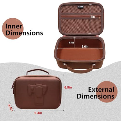 Camera Case Bag Compatible with Canon EOS Rebel T7/R50/R6 Mark II/R100/R50 V/T6/R8/R10/R5 Mark II/RP/R7/5D Mark IV/SL3/R5/T100 DSLR SLR Camera, Len and Tripod with 4 Dividers and Shoulder Strap, Brown - color: Brown, size: Small