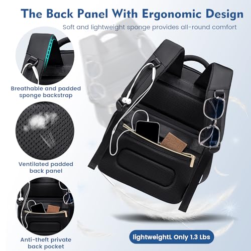 Backpack Cooler Lunch Box Backpack Double Decker Soft Cooler Bag - color: Black