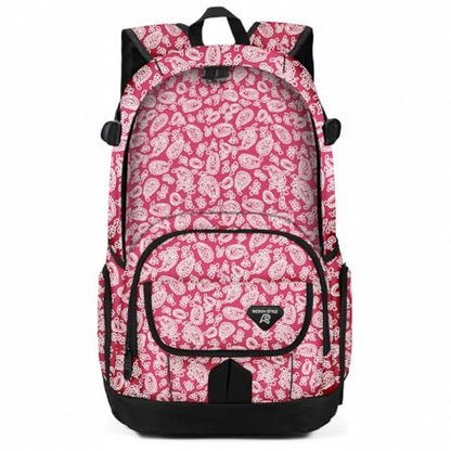 rickyh style School Backpack Travel Bag for Men & Women Lightweight College Back Pack with Laptop Compartmen - color: 04hongmao