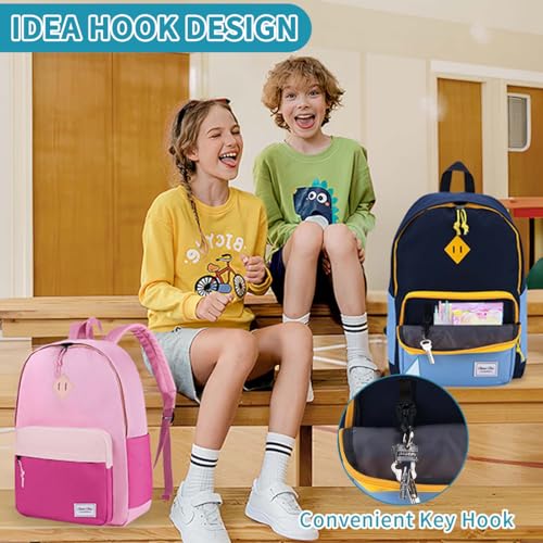 Chase Chic Kids Backpack for Girls - 17 inch School Backpacks for Toddler Fits 6 to 12 Years Old - Lightweight Water Resistant Preschool Bookbag for Travel Daycare (Light Blue) - color: Blue&light Blue