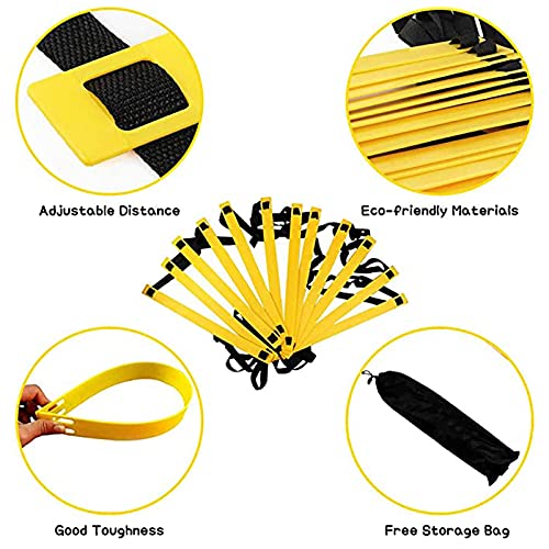 Agility Ladder Agility Ladder, Adjustable Speed Ladder Training Ladder, Sports Fitness Training Set, for Sports Training/Athletic Footwork, with Bag(Size:8M) - size: 8M
