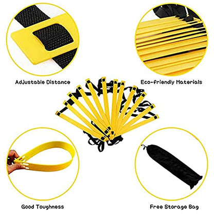 Agility Ladder Agility Ladder, Adjustable Speed Ladder Training Ladder, Sports Fitness Training Set, for Sports Training/Athletic Footwork, with Bag(Size:4M) - size: 4M