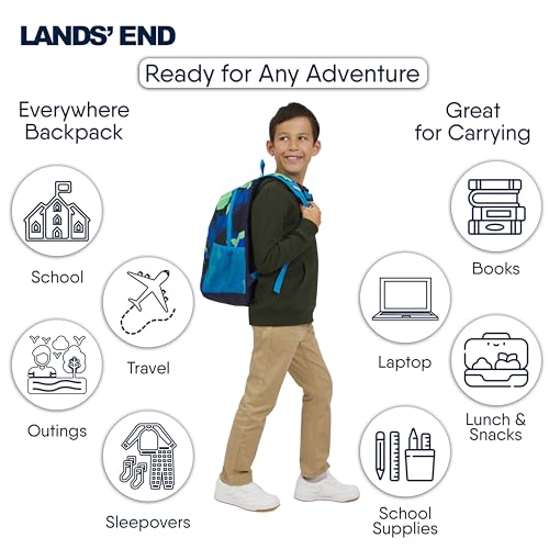 Lands' End Unisex Kids Medium ClassMate Lightweight Durable Elementary School Backpack, Nicci - color: Nicci