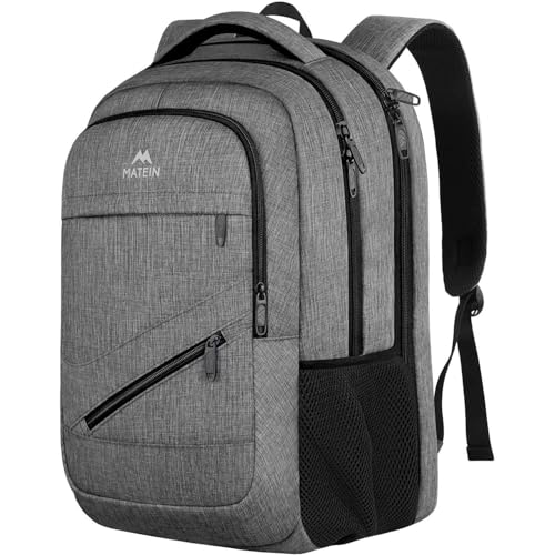 MATEIN Laptop Backpack 15.6 Inch, 20 L Personal Item Bag Airport Approved, Water Resistant Work Commute Computer Backpack with TSA Laptop Compartment, Gifts for Women Men, Grey - color: Grey, size: 15.6 Inch