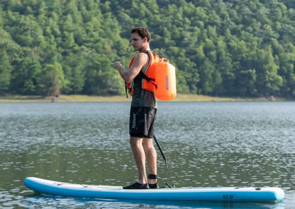 MARCHWAY Floating Waterproof Dry Bag Backpack, Roll Top, 5L/10L/20L/30L/40L - color: Deep Orange, size: 10L