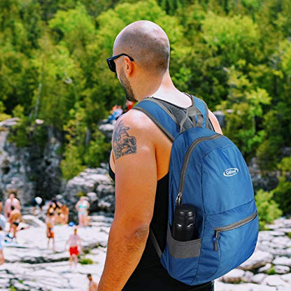 G4Free 20L Lightweight Packable Backpack Travel Hiking Daypack Foldable Backpack for Men Women - color: B-teal