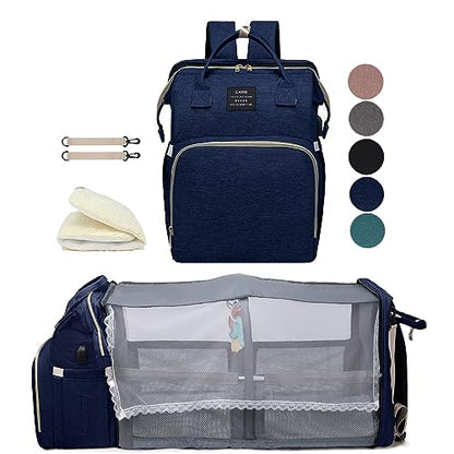 houscly Green Diaper Bag Backpack for Mom: Baby Bags for Boys Girls Toddler Women Men Large Back Pack Diapers Bag Big Travel Pañaleras Modernas Para Bebe Niña Unisex Newborn Essential Baby Registry - color: Blue