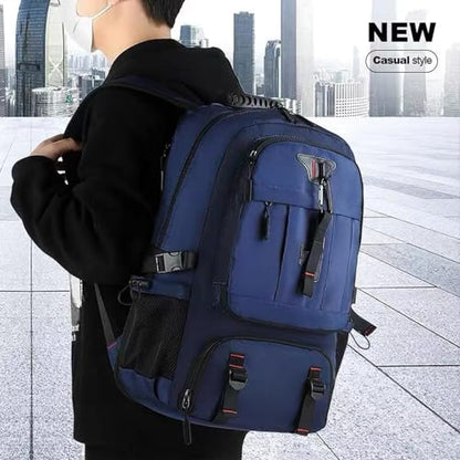 DUSLANG Travel laptop backpack, Extra Large 60L Traveling College Backpack,Large Capacity Backpack for Men Women,Fits 17 Inch Computer, USB Charging Port, Blue - color: 60l Blue