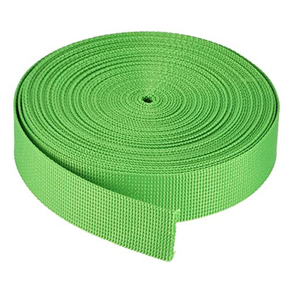 MECCANIXITY Flat Nylon Webbing Strap 1 Inch 10 Yards Bluish Green for Backpack, Luggage-rack - color: Bluish Green
