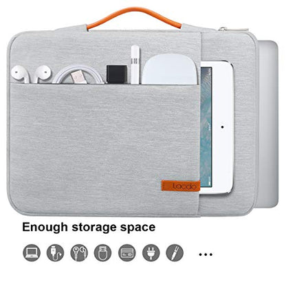 Lacdo 360° Protective Chromebook Case 11 Inch Laptop Sleeve for 11 Inch Acer HP Dell Samsung ASUS Chromebook Spin 311, 13 Inch Microsoft Surface Pro 11th Copilot+PC/10/9/8/X Computer Bag, Gray - color: Gray, size: 11-11.6 Inches