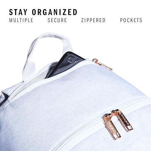 3-Stripe Classic backpack for men and women, bag with laptop sleeve - color: Jersey White/White Rainbow/4.0