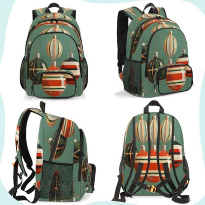 Christmas Ball Laptop Backpack for Women Men, 18.3 Inch Travel Work Backpacks, Modern Holiday Pattern Waterproof Computer Casual Daypack Nurse Teacher Bags - color: Multicolor 9