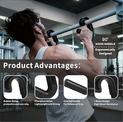45/90 degree Neutral Grip Pull Up Handles with Lifting Straps - Heavy Duty Angled Barbell Grips & Pull Up Bar Grips for Home Gym, Deadlifts, Rows - Relieve Wrist & Shoulder Stress - color: black, size: 90°