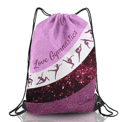 Gymnastics Drawstring Bag and Backpack - Pink, 1Pcs - color: Pink